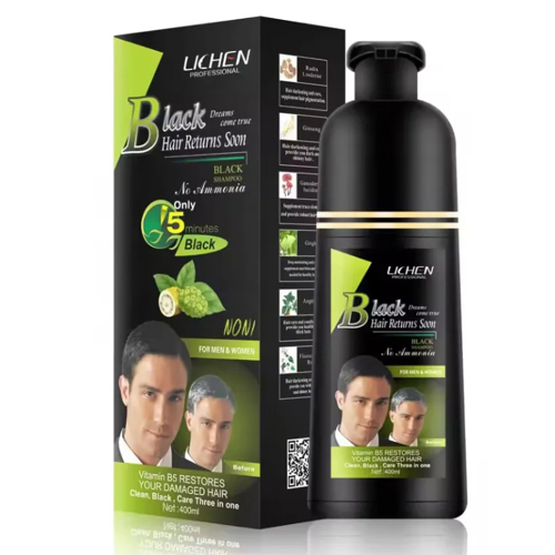 Lichen Hair Color Shampoo Black