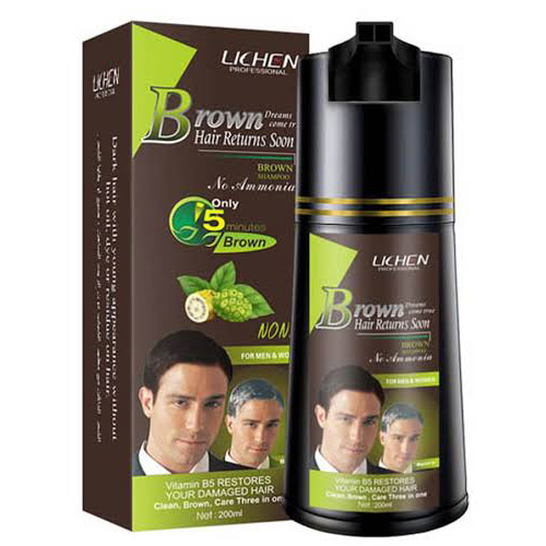 Lichen Hair Color Shampoo Brown
